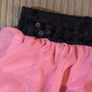 Candie's Skirts - Layered pink tulle skirt with black sequined waist Candie's Skirts - Layered pink tulle skirt with black sequined waist